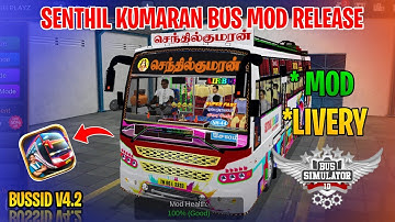 New Senthil Kumaran Bus Mod Tamil | Bus Simulator Indonesia | Senthil Kumaran Bus Livery In Bussid