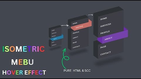 CSS Isometric Menu Hover Effects # Html CSS 3D Menu