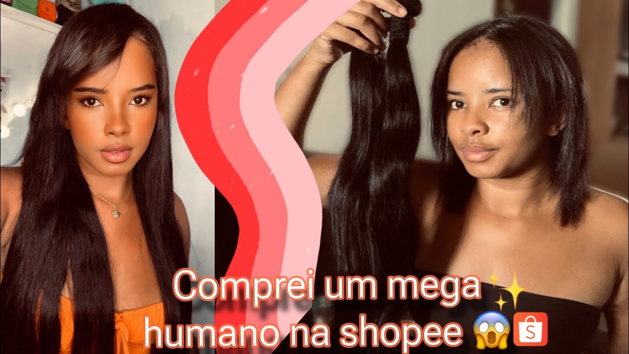 COMPREI 200g DE CABELO HUMANO NA SHOPEE BR|😱😍