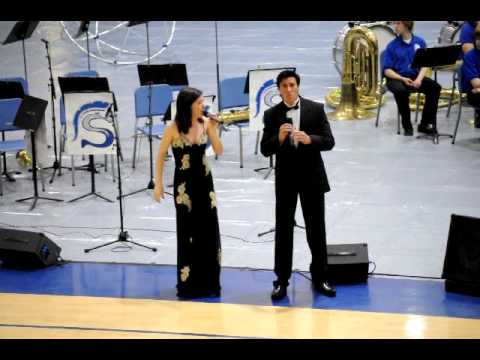 Sara Niemietz and Landon Shaw singing The Prayer