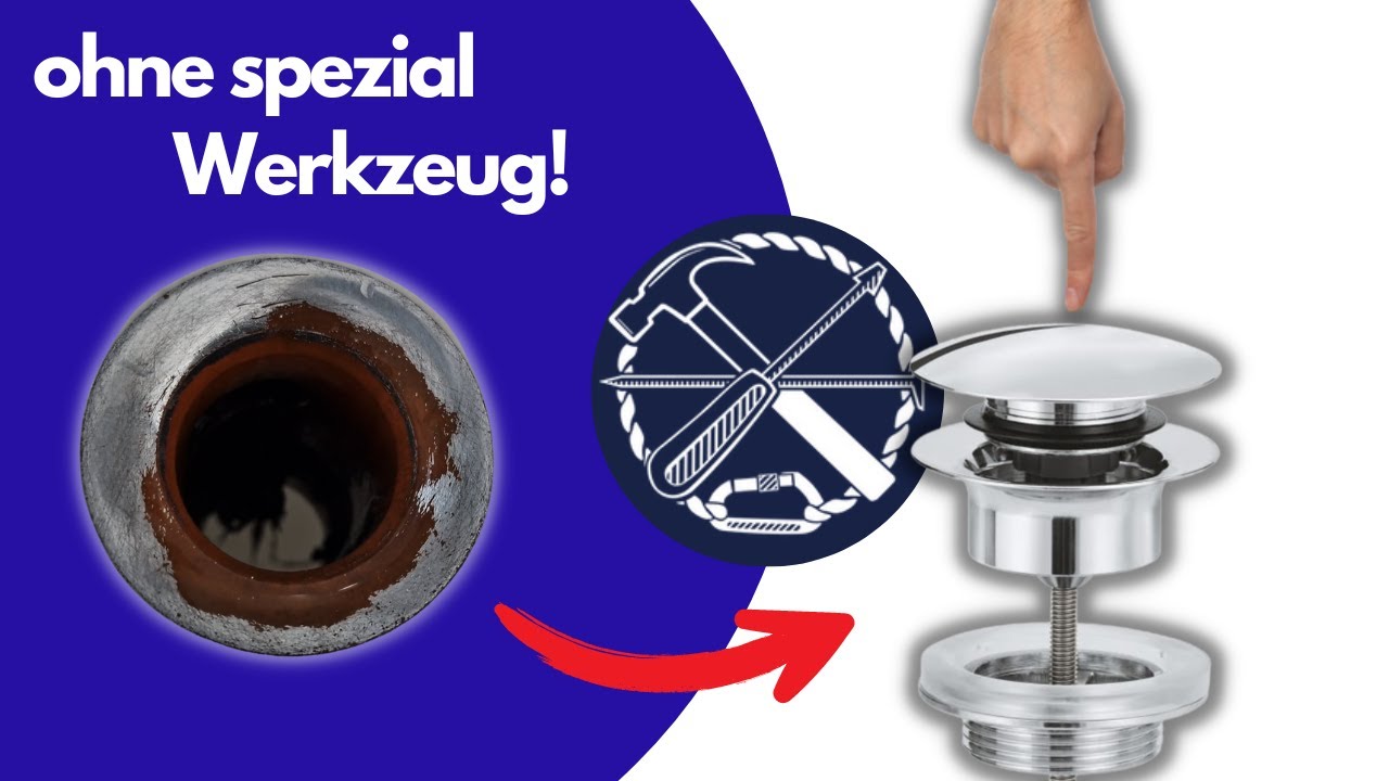 Ablaufventil hansgrohe push open montieren | ohne spezielles Werkzeug