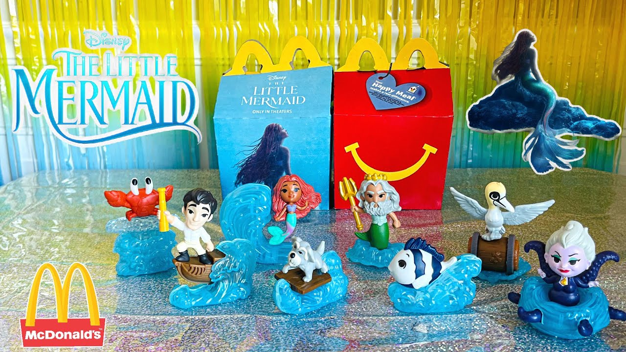 The Little Mermaid Movie Mcdonalds Happy Meal Collection All 8 Toys May 2023 Youtube