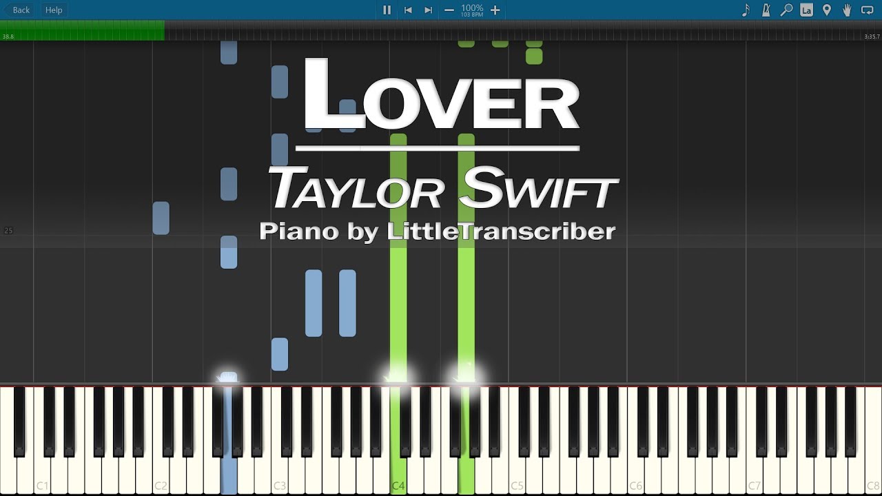 Taylor Swift Lover Piano Cover Synthesia Tutorial By Littletranscriber