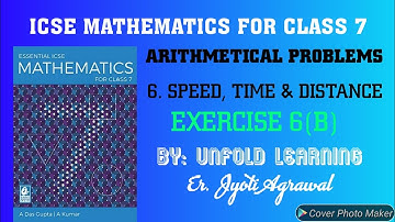 ICSE|Mathematics|Class7|Solutions|A DasGupta|Arithmetical Problems|6- Speed,Time&Distance|Exercise6B