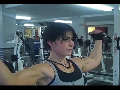 Kortney Olson, Megan Avalon Female Muscle FBB Workout At 