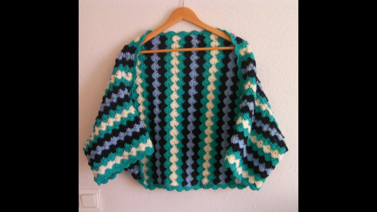 Crochet tutorial chaqueta kimono ganchillo - YouTube