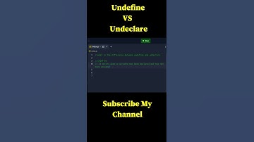 Difference between UNDEFINE and UNDECLARE😎#coding #viral @CodingShiva