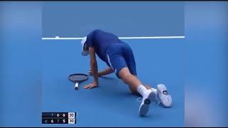 Australian Open Juniors Finals. Czech tennis player Mensik collapses. Not a leg cramp