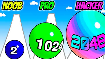 NOOB vs PRO vs HACKER - Multiballs Run 2048