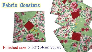 Quilted Coasters|DIY fold fabric coasters|Fold Fabric Coasters Tutorials |Easy Sewing Project 2/10|