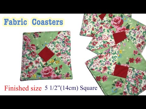 Quilted Coasters|DIY fold fabric coasters|Fold Fabric Coasters Tutorials |Easy Sewing Project 2/10|