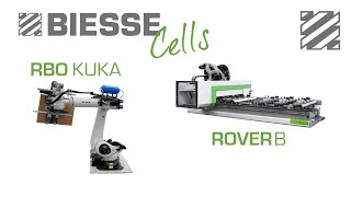 Biesse Cells - Rover B - Kuka - 2 Steps MDF Panel Processing