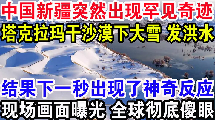中国新疆突然出现罕见奇迹，塔克拉玛干沙漠下大雪发洪水，结果下一秒出现了神奇反应，现场画面曝光彻底轰动全球 - 天天要闻