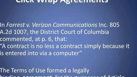 Clickwrap Agreements
