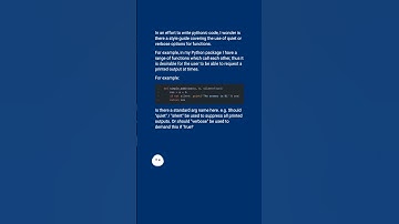 Pythonic implementation of quiet / verbose flag for functions #shorts