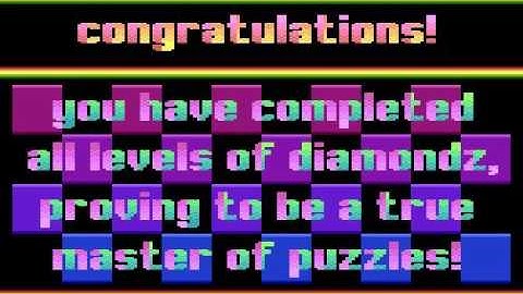 diamondz 2 end screen for Atari 8-bit