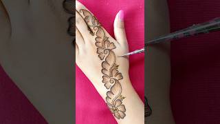Back hand mehndi design | Easy simple mehndi design | mehndi #mehndi #shorts