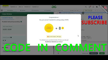 GFG POTD 05/08/2024 IN C++ MOST IMPORTANT INFORMATION | CODE IN COMMENT #geeksforgeeks #gfg #potd