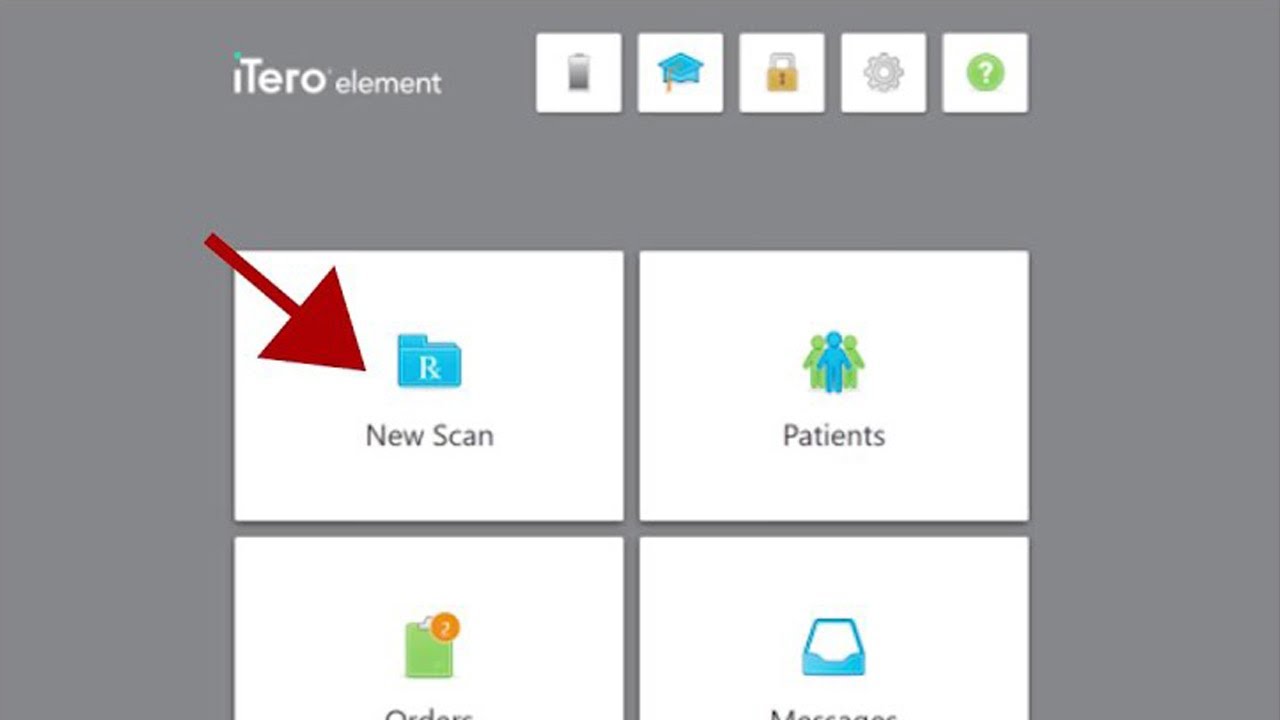 iTero: Starting a New Scan