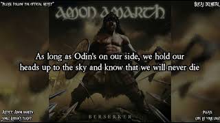 AMON AMARTH - RAVEN&#39;S FLIGHT (LYRICS ON SCREEN)