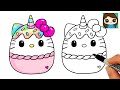 How to Draw Hello Kitty Unicorn Sweets | Squishmallows