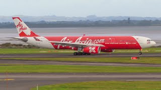 Air Asia Airbus A330-300 landing at Auckland International Airport
