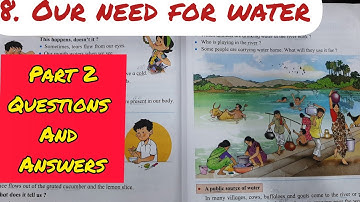 8. OUR NEED FOR WATER QUESTIONS AND ANSWERS/EXERCISE - CLASS 3 EVS CHAPTER 8 - MAHARASHTRA BOARD