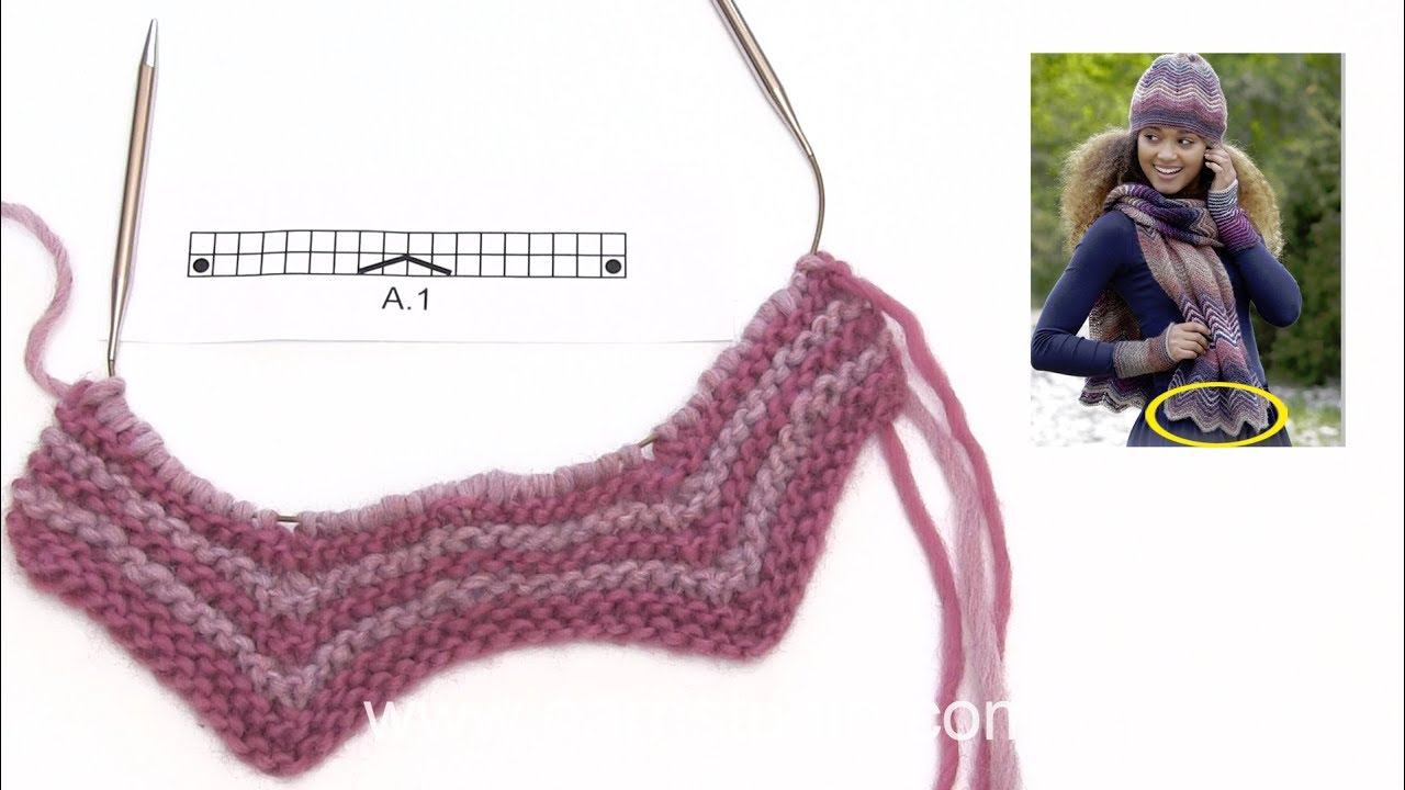 How to knit  A.1 in DROPS 180-32
