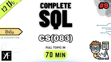 Class 12 Computer Science | SQL Complete One Shot | Unit 3 Data Handling | BOARDS 2025-26