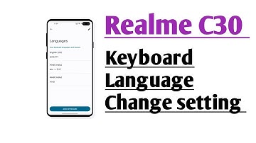 Realme C30 Keyboard Language Change setting