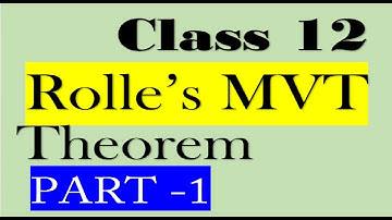 Class 12 Rolles MVT Theorem, PART--1( Solutions )( S.N.Dey book ), HS  CBSE  ISC  UP Board others