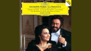 Video thumbnail of "Luciano Pavarotti - Verdi: La traviata / Act I - "Libiamo ne'lieti calici"  (Brindisi)"
