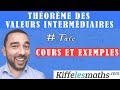 Théorème des valeurs intermédiaires. Cours et exercice.