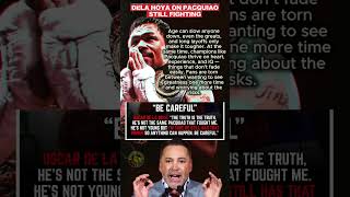 Oscar Dela Hoya on Manny Pacquiao Still Fighting #boxing #boxingnews