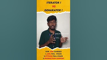 Iterator vs Generator | in Tamil | in Tamil | #shorts