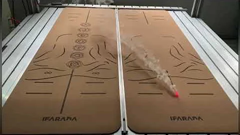 cork yoga mats laser engraving