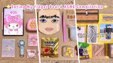 💸RATING MY FIDGET BOARDS ASMR COMPILATION | tutorial | applefrog