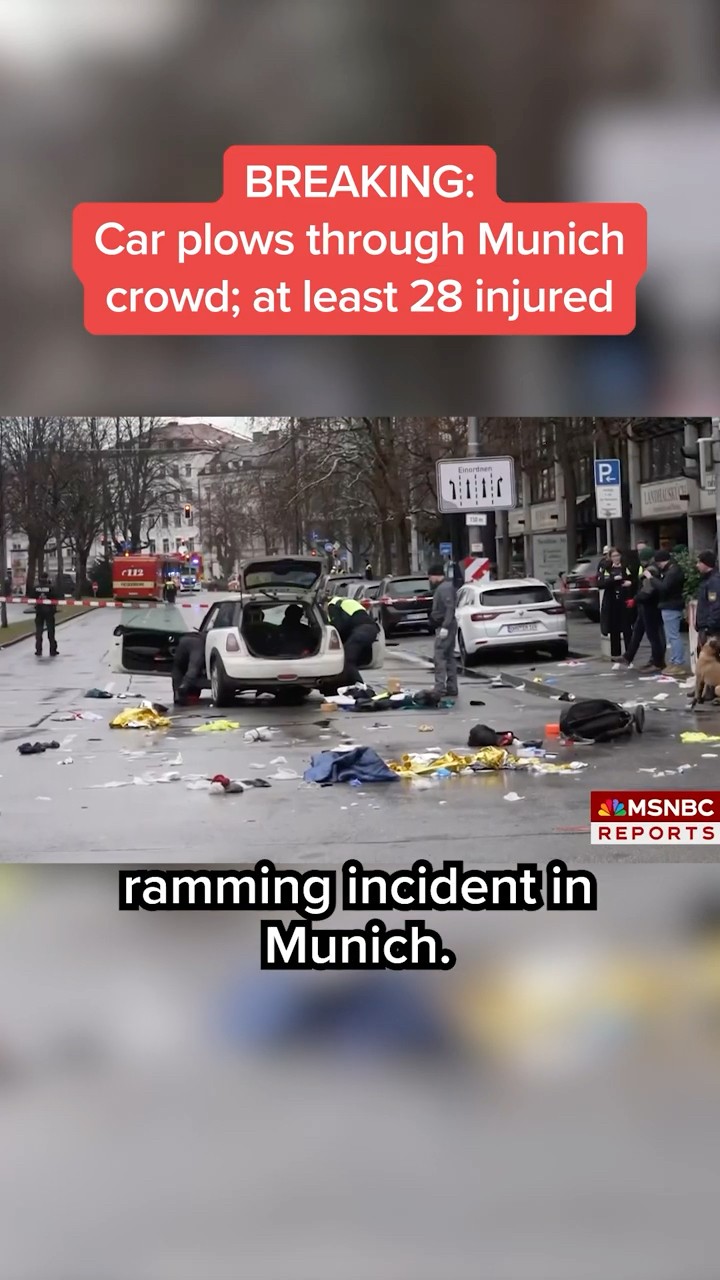 Car plows through Munich crowd; at least 28 injured