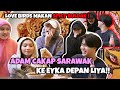 Adam cakap sarawak ke eyka depan liya  love birds makan spicy buldak 