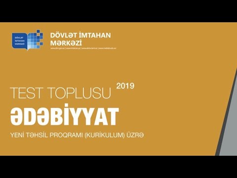 Ədəbiyyat test toplusu cavabları - 2019 (DİM)