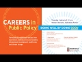 Careers in public policy doing well by doing good