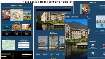 Responsive Hotel& Resort Website Design Using HTML| CSS| JavaScript | Website Design.