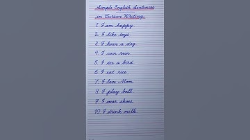 Thumbnail of Simple English sentences starting with “I" in cursive writing | English cursive handwriting practice
