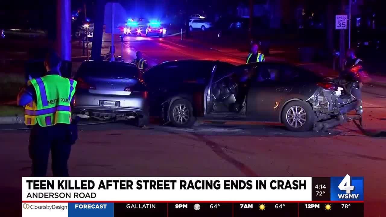 1 dead, 2 injured after street race ends in multi-vehicle crash, car inside home