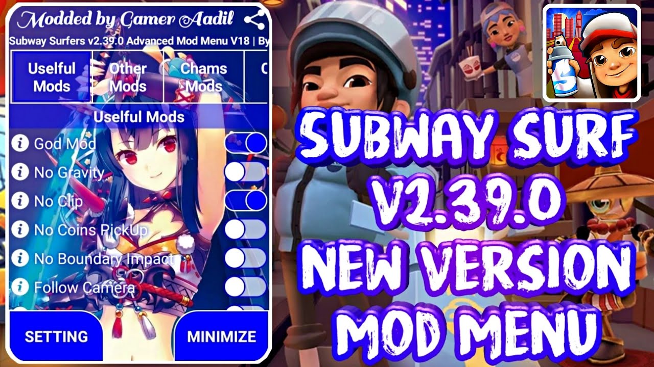 Subway Surfers v2.27.0 Advanced Mod Menu [GodMod, Unlimited