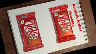 How to draw a chocolate bar Kitkat / how to draw realistic chocolate