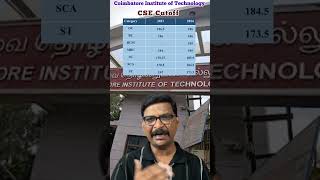 Coimbatore Institute of Technology | Cutoff 2024 &amp; 2023 | CSE Cutoff