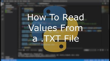 Python Tutorial - How to Read in Values From a .txt File