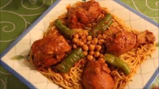 Spaghetti aux pâtes au poulet
