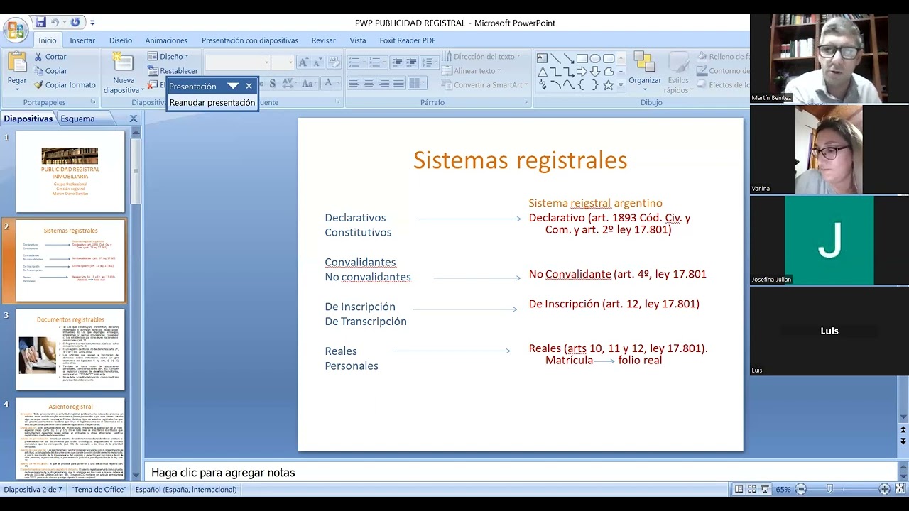 PUBLICIDAD REGISTRAL. PRIMERA PARTE